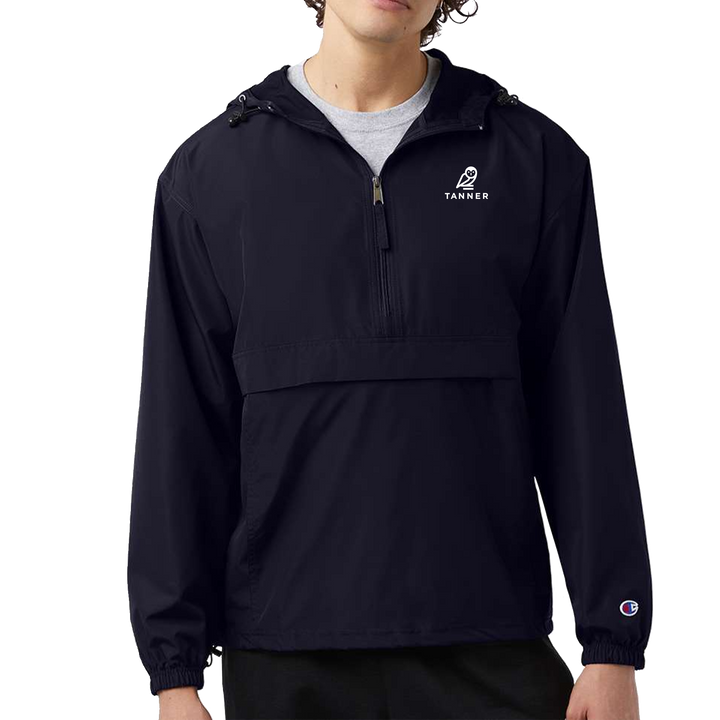 Champion - Hooded Packable Quarter-Zip Jacket