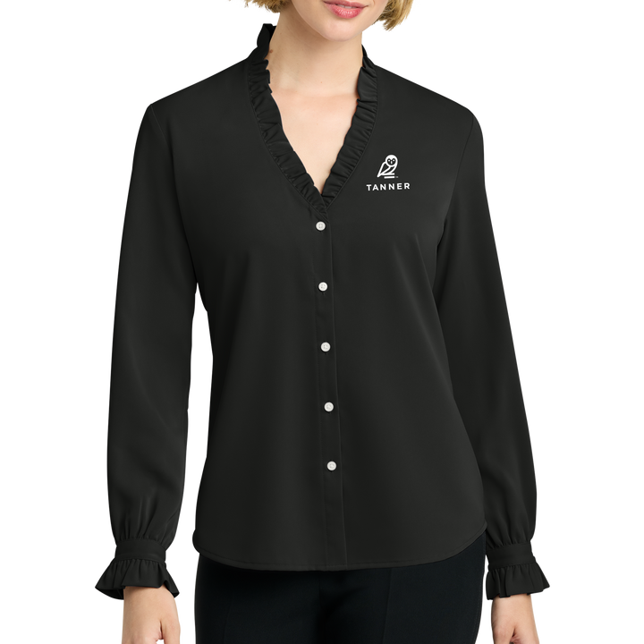 Brooks Brothers® Women’s Long Sleeve Ruffle Collar Blouse