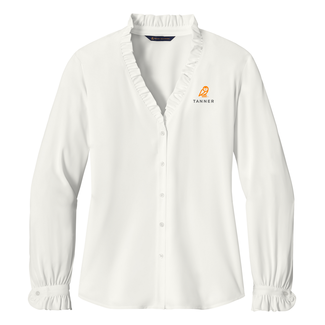 Brooks Brothers® Women’s Long Sleeve Ruffle Collar Blouse
