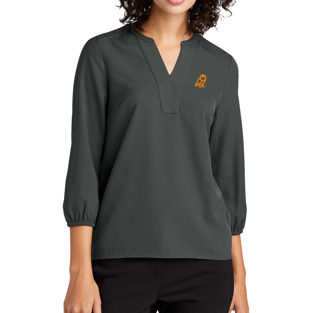 Mercer+Mettle® Women's Stretch Crepe 3/4-Sleeve Blouse