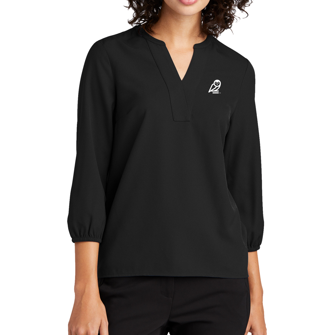 Mercer+Mettle® Women's Stretch Crepe 3/4-Sleeve Blouse