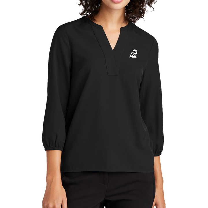Mercer+Mettle® Women's Stretch Crepe 3/4-Sleeve Blouse