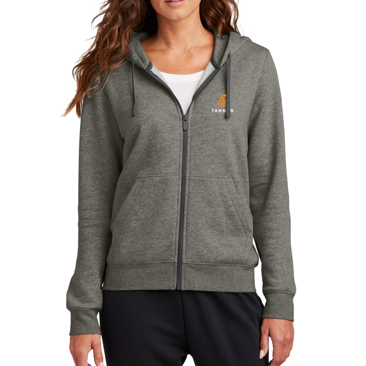 Nike Ladies Club Fleece Sleeve Swoosh Full-Zip Hoodie