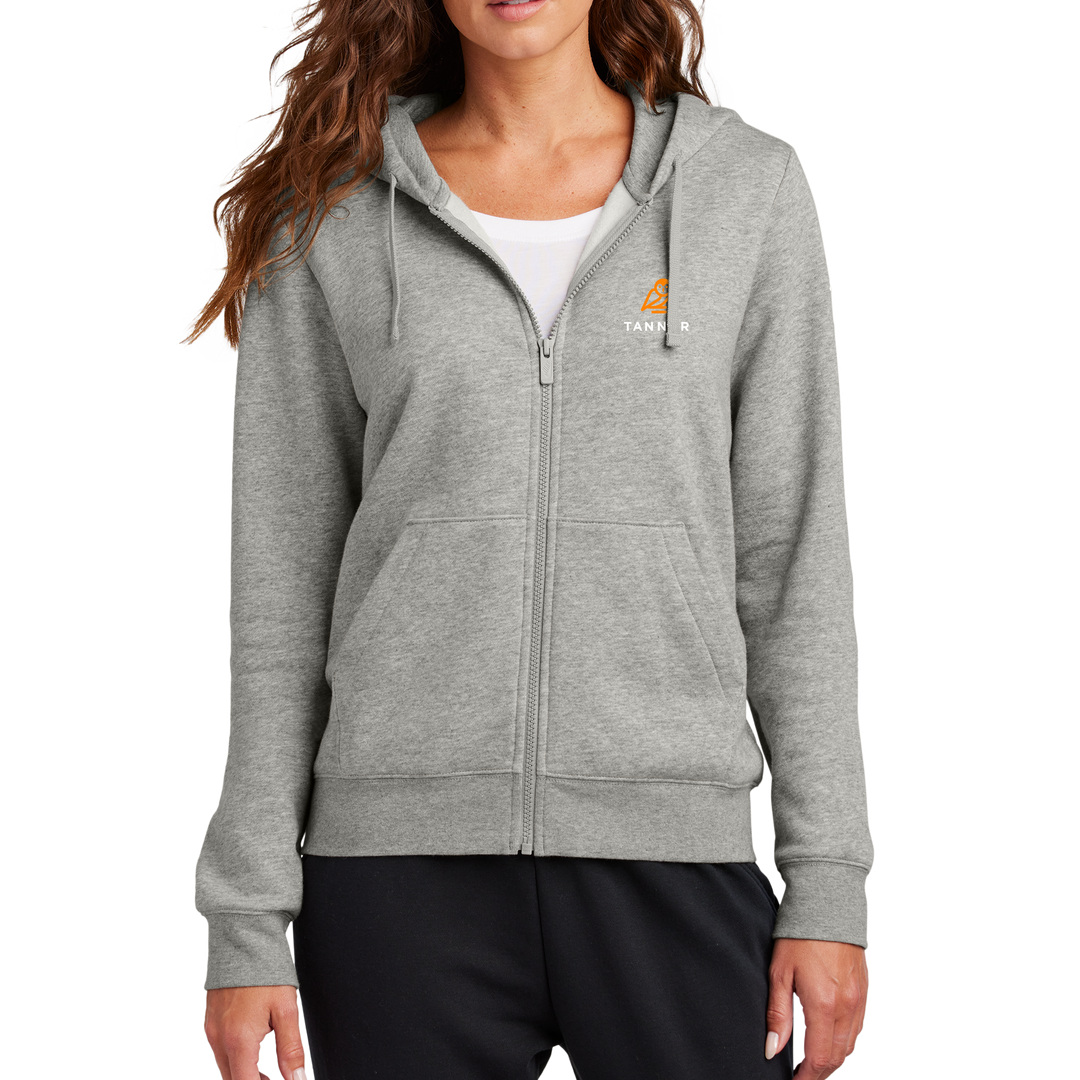 Nike Ladies Club Fleece Sleeve Swoosh Full-Zip Hoodie