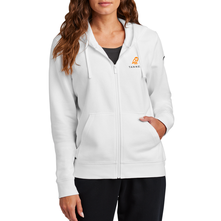 Nike Ladies Club Fleece Sleeve Swoosh Full-Zip Hoodie